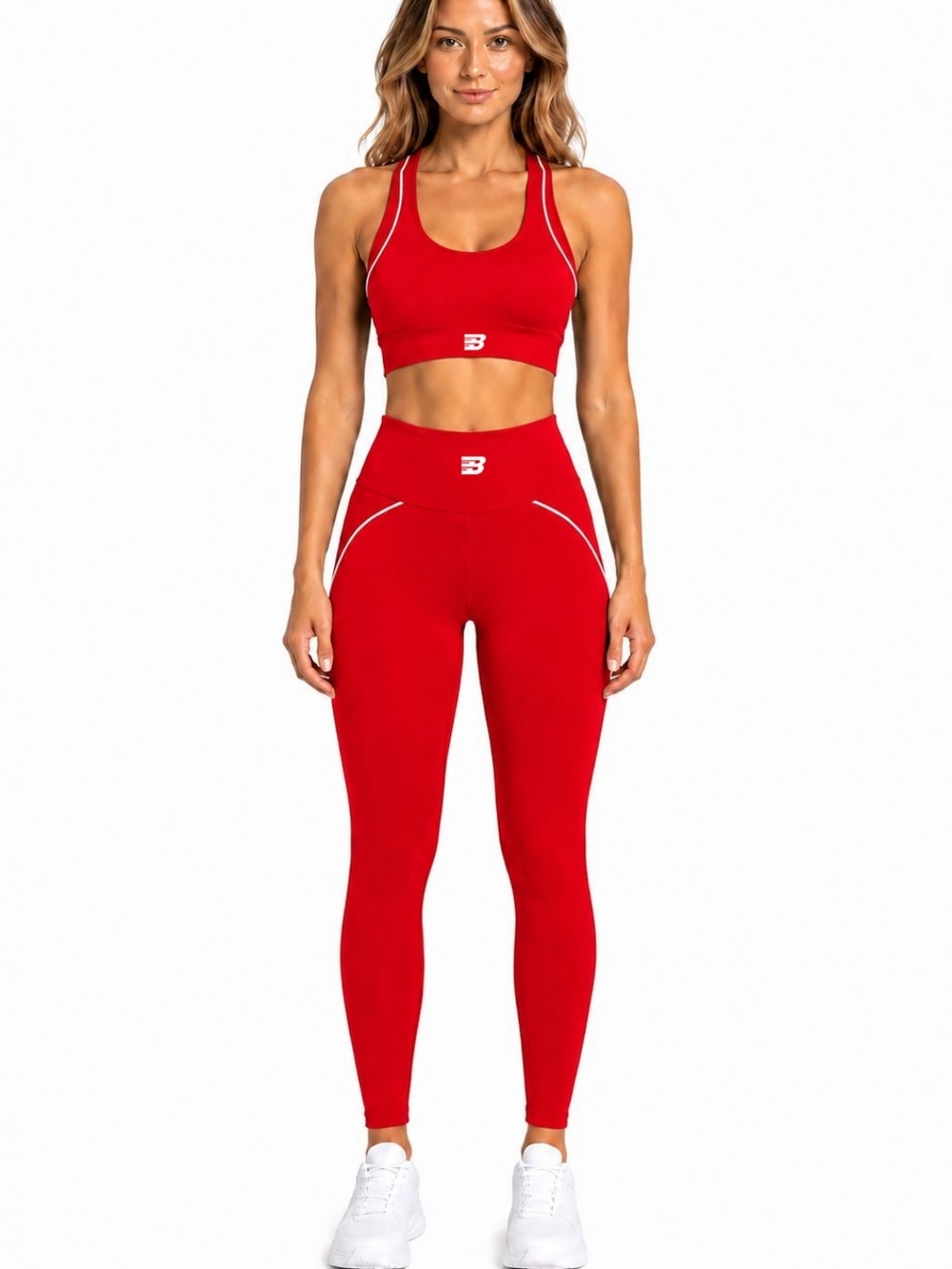 Red Seamless Sports Bra & Leggings Set